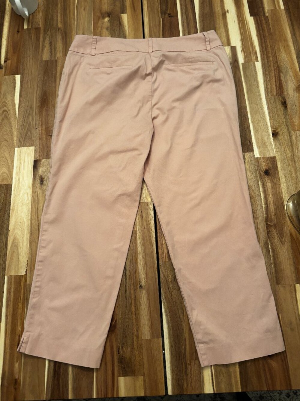 Ann Taylor Factory Signature Pink Cropped Pants Size 12 Straight Leg Ankle (2095